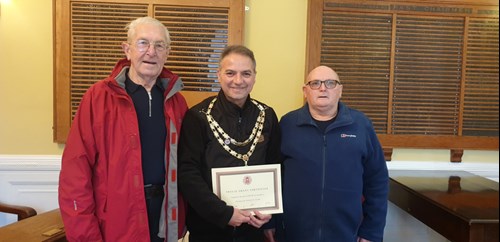 Grant presentation to Tredegar Angling Club