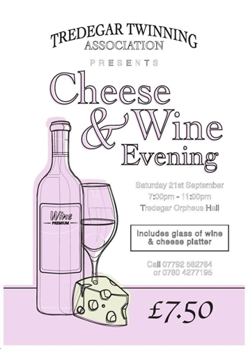 Tredegar Twinning Association Cheese and Wine 21.09.24